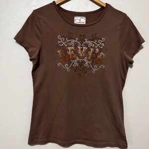 Levi's Red Tag Tshirt women's size L Chocolate brown
